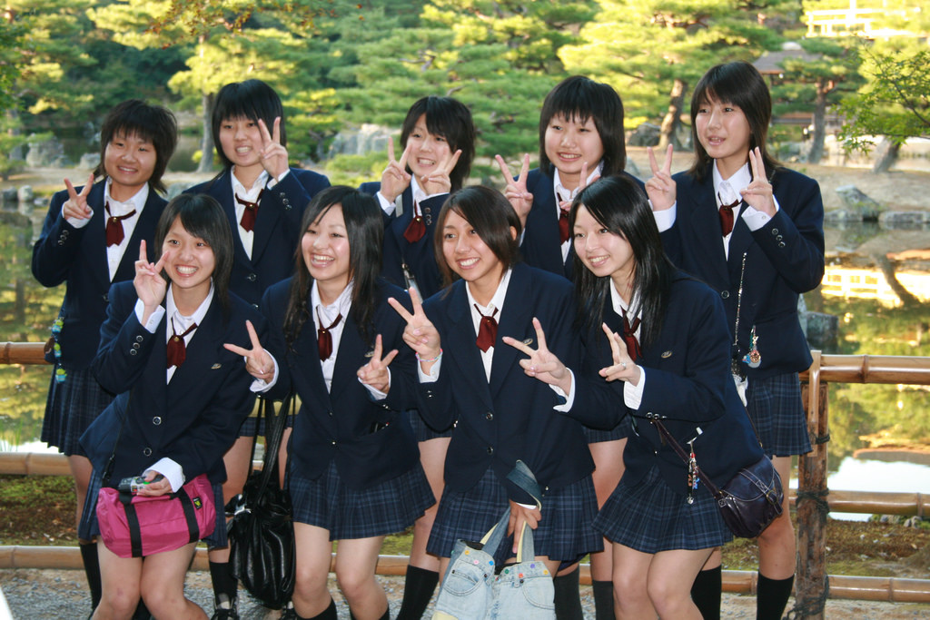 Japanese school girl hidden