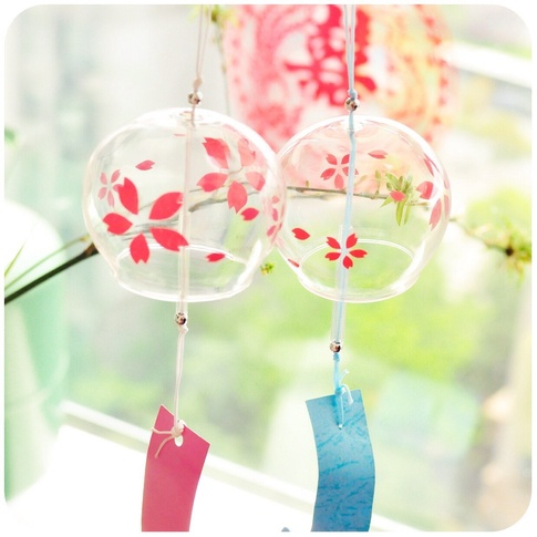 Summer Dyed Celebration Series/Fireworks Mount Fuji Wind Chime Pendant  Earrings - Shop dearunivers Earrings & Clip-ons - Pinkoi